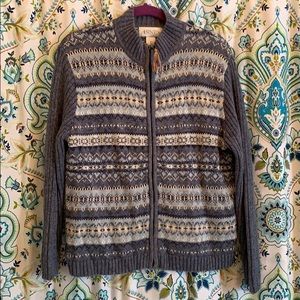 Blue tones zip up sweater